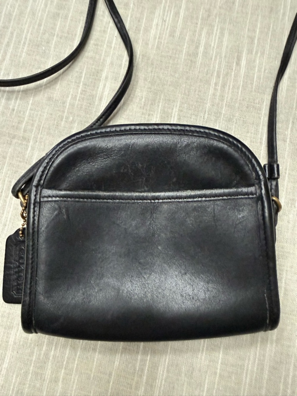 Coach Black Leather Small Crossbody with Front Slip Pocket - Picture 2 of 7